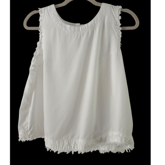 Thread & Supply Button Back Fringe Trim Blouse NWOT - Picture 1 of 4